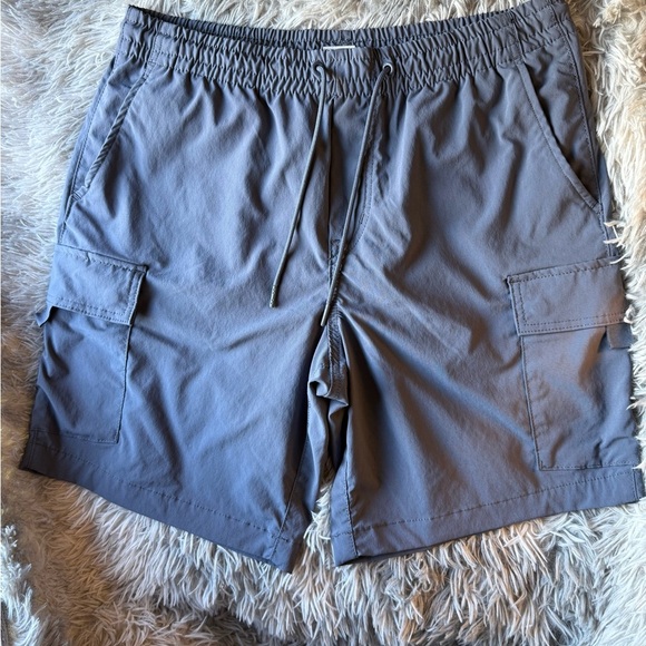 American Eagle Mens Flex Nylon Drawstring Waist Pull On Cargo Jogger Shorts SZ M - Picture 1 of 9